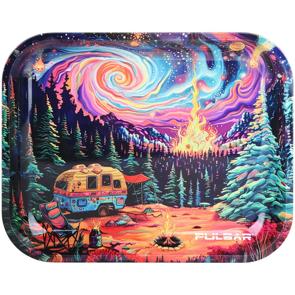 Pulsar Design Series Metal Rolling Tray - Starry Starry Camp - Large 13"x11"