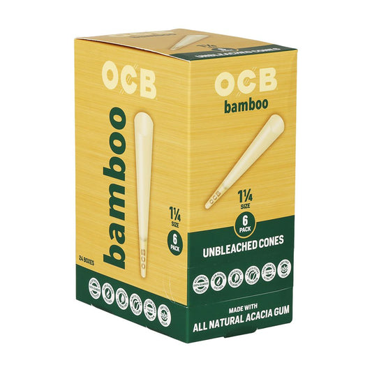 OCB Unbleached Bamboo Pre-Rolled Cones | 24pk (Display Box)