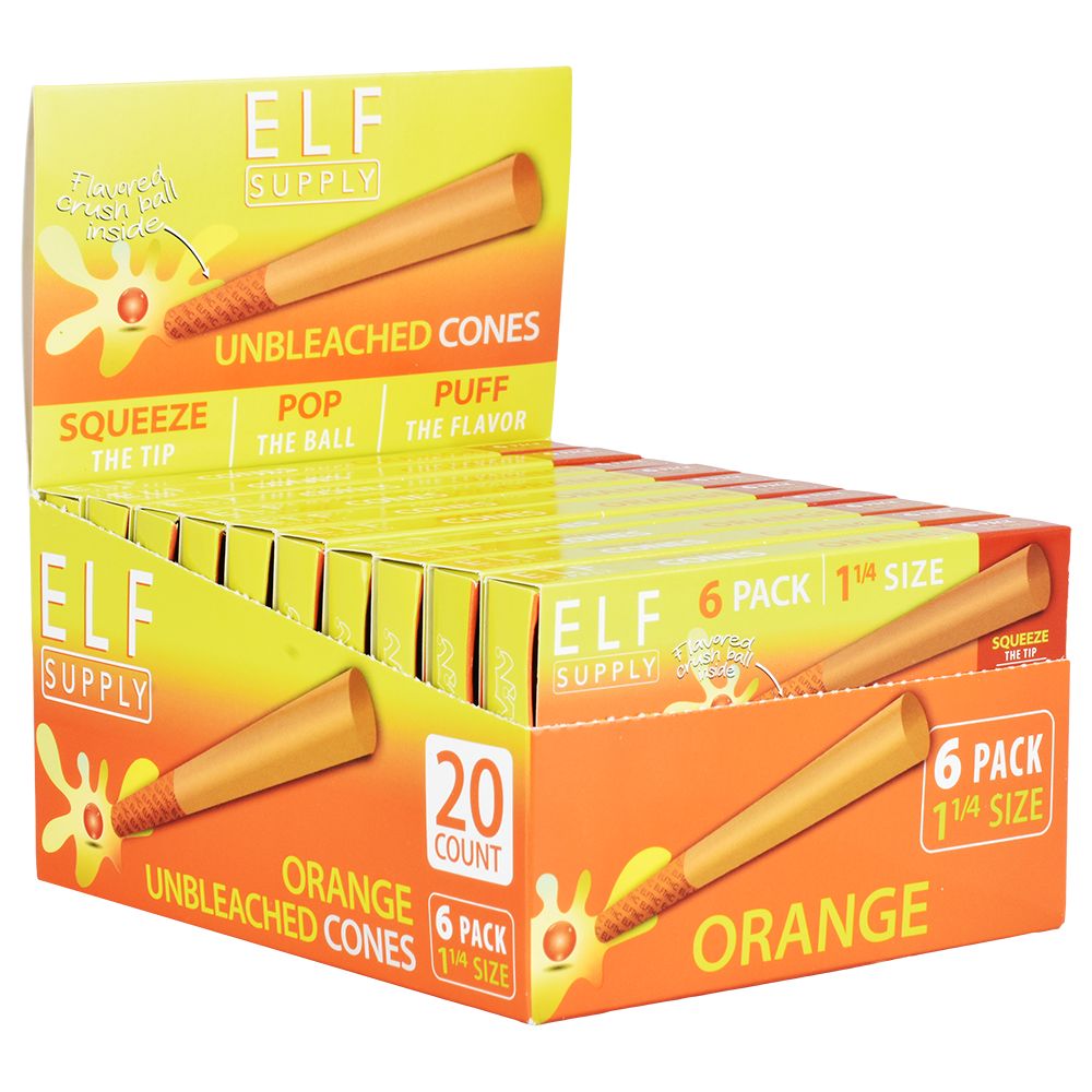 ELF Unbleached Flavor Pop Pre-Rolled Cones | 1 1/4 | 6pc | 20pk (Display Box)