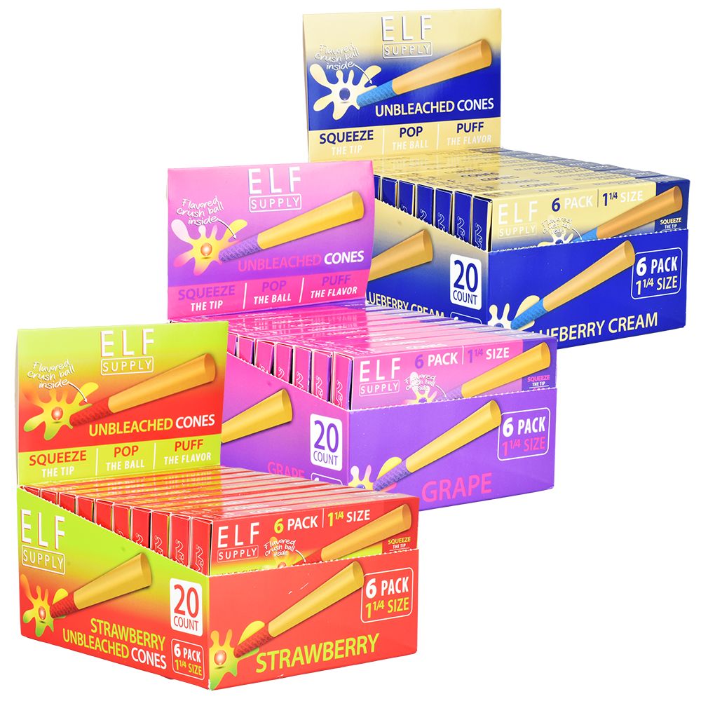 ELF Unbleached Flavor Pop Pre-Rolled Cones | 1 1/4 | 6pc | 20pk (Display Box)