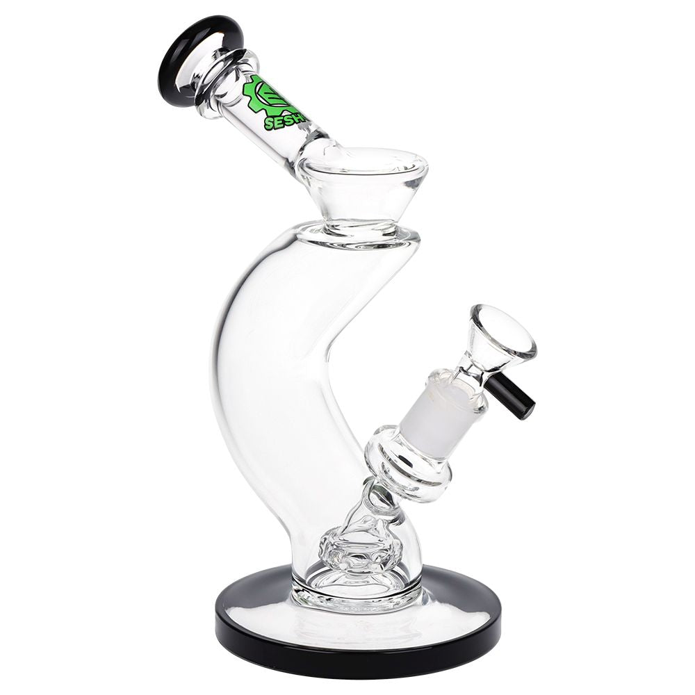 SeshGear Hip Check Curved Glass Water Pipe 7.75" / 14mm F