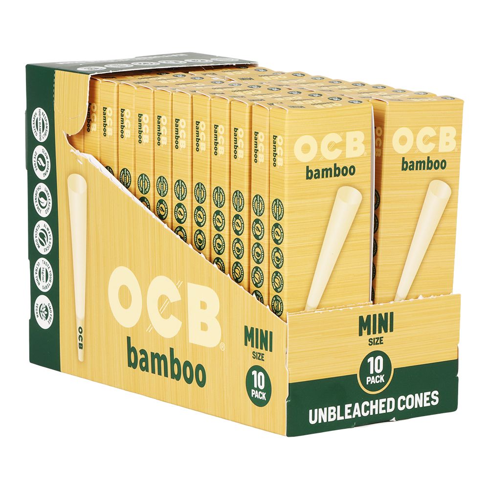 OCB Unbleached Bamboo Pre-Rolled Cones | 24pk (Display Box)