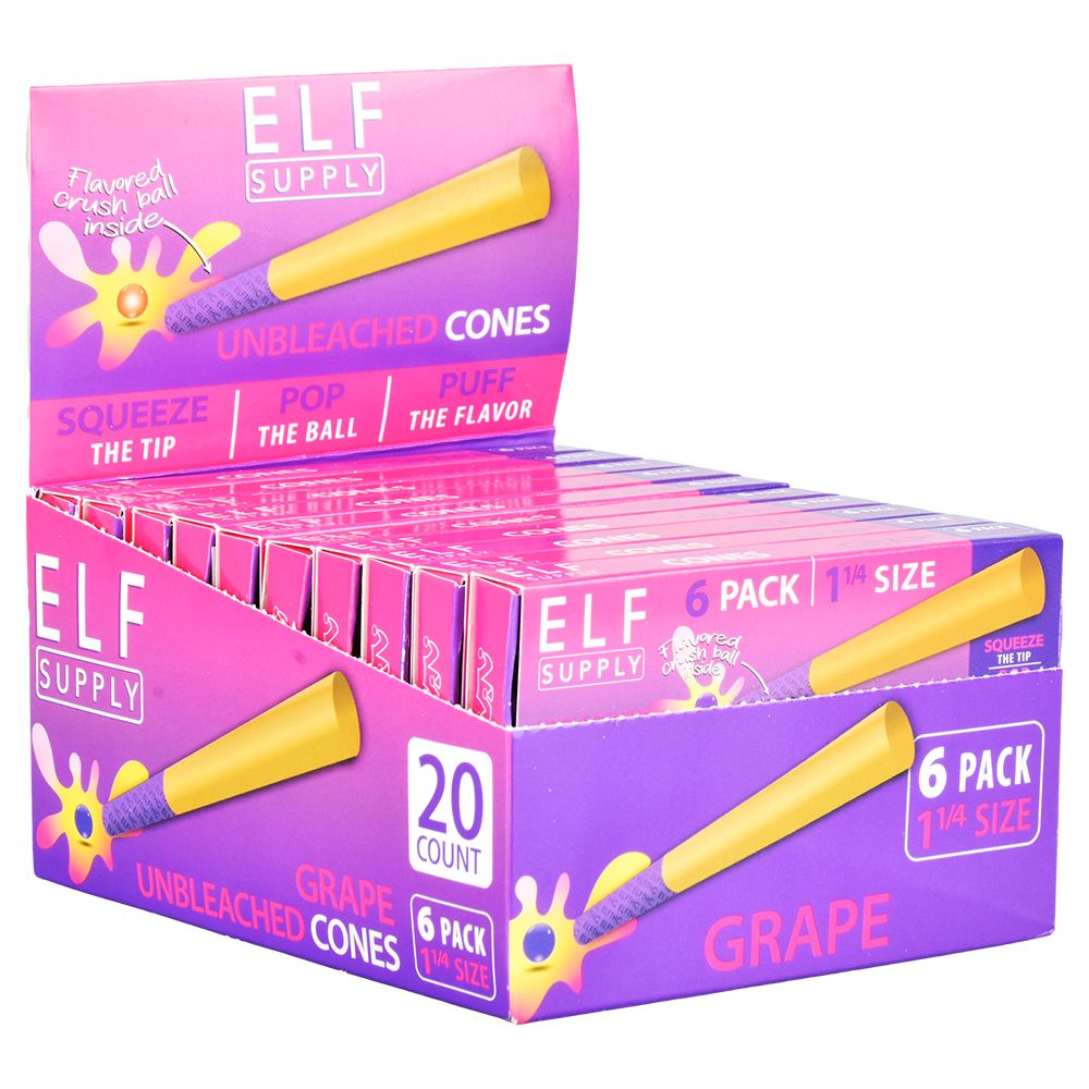 ELF Unbleached Flavor Pop Pre-Rolled Cones | 1 1/4 | 6pc | 20pk (Display Box)
