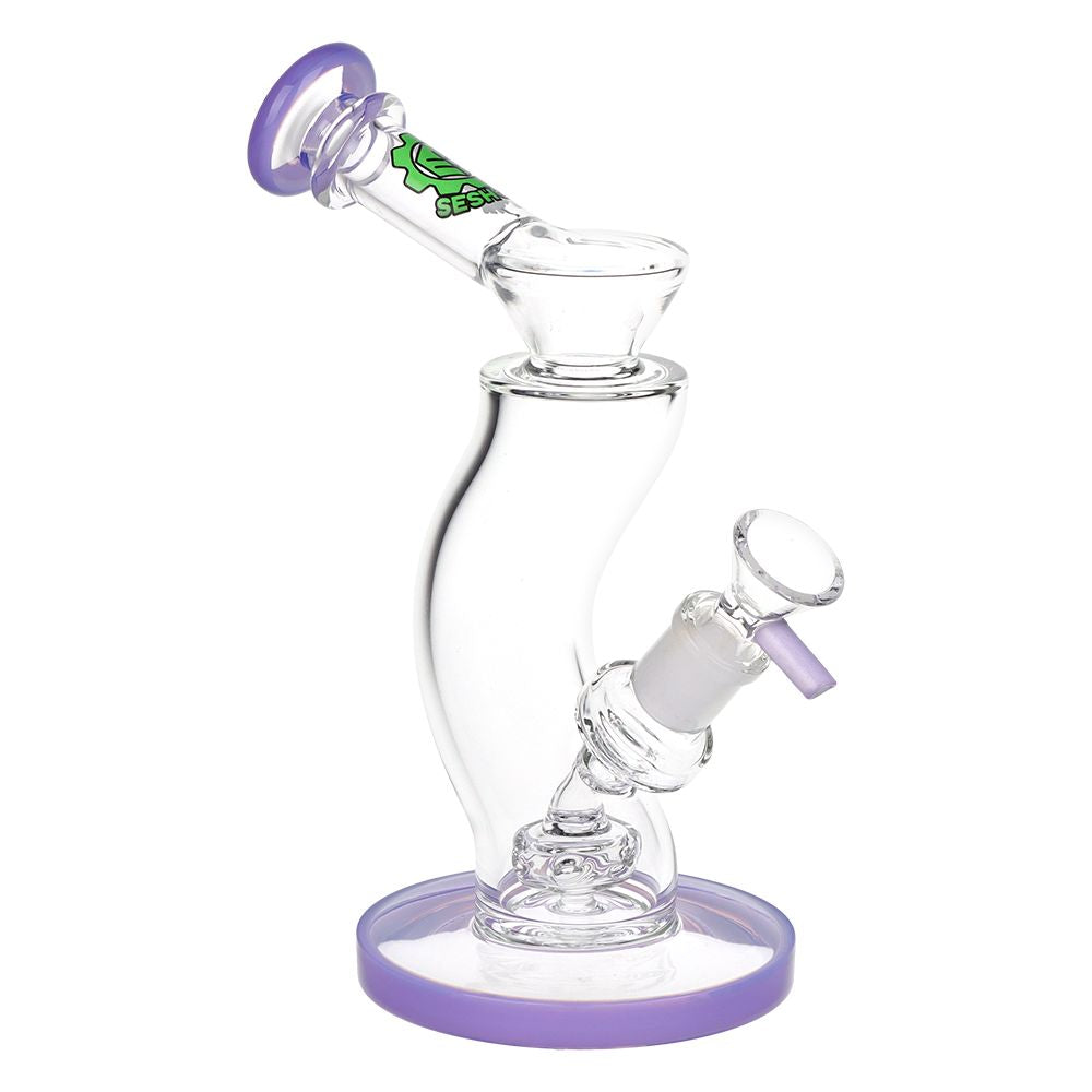 SeshGear Hip Check Curved Glass Water Pipe 7.75" / 14mm F