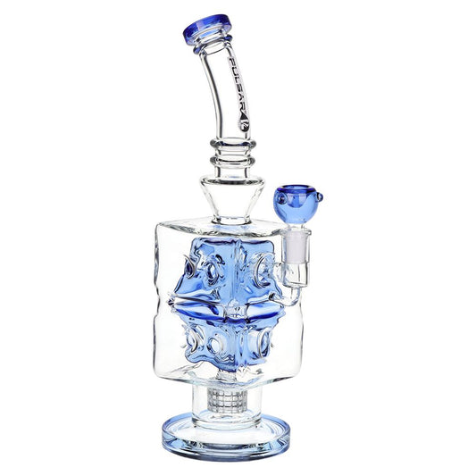 Pulsar Double Swiss Perc Blocks Glass Water Pipe - 12.5" / 14mm F