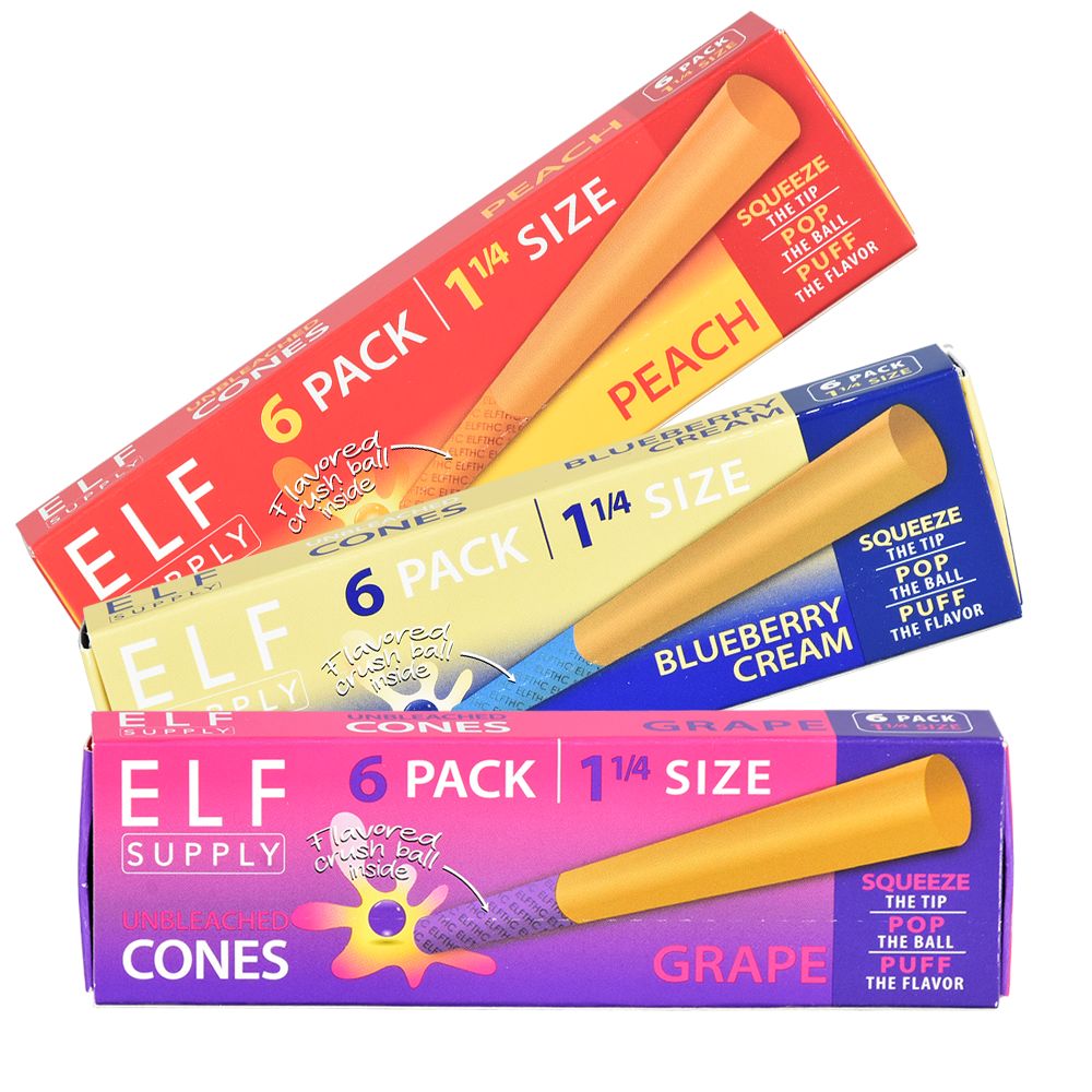 ELF Unbleached Flavor Pop Pre-Rolled Cones | 1 1/4 | 6pc | 20pk (Display Box)