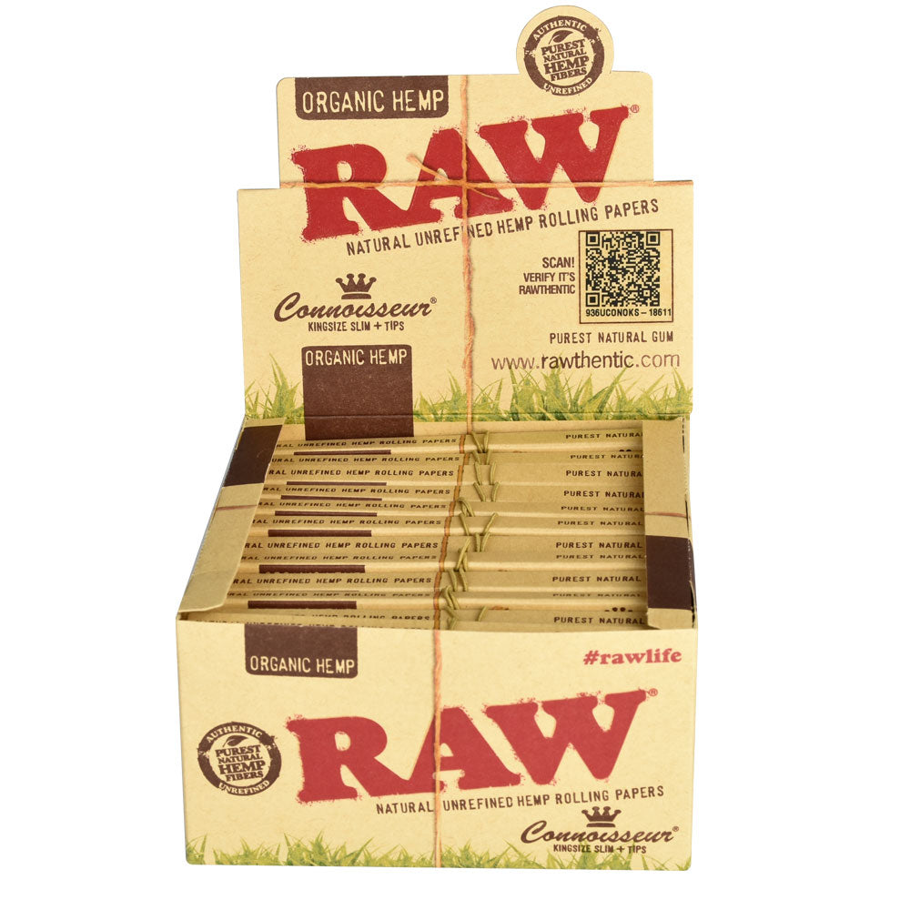 RAW Organic Connoisseur Rolling Papers | Kingsize (DIsplay Box)