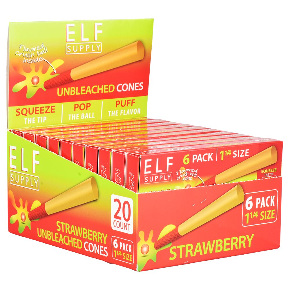 ELF Unbleached Flavor Pop Pre-Rolled Cones | 1 1/4 | 6pc | 20pk (Display Box)
